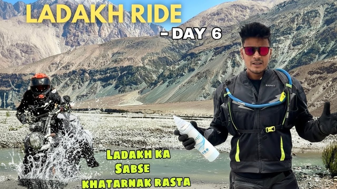 Ladakh Ride Day 6 – Shyok River ka Khatarnak Water Crossing & Doston se Alvida 💔