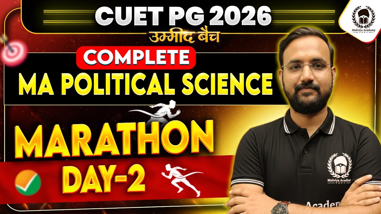 CUET PG 2026 Complete MA Political Science 🔥Marathon Day - 2 | Umeed Phase - 3 | Prashant Sir