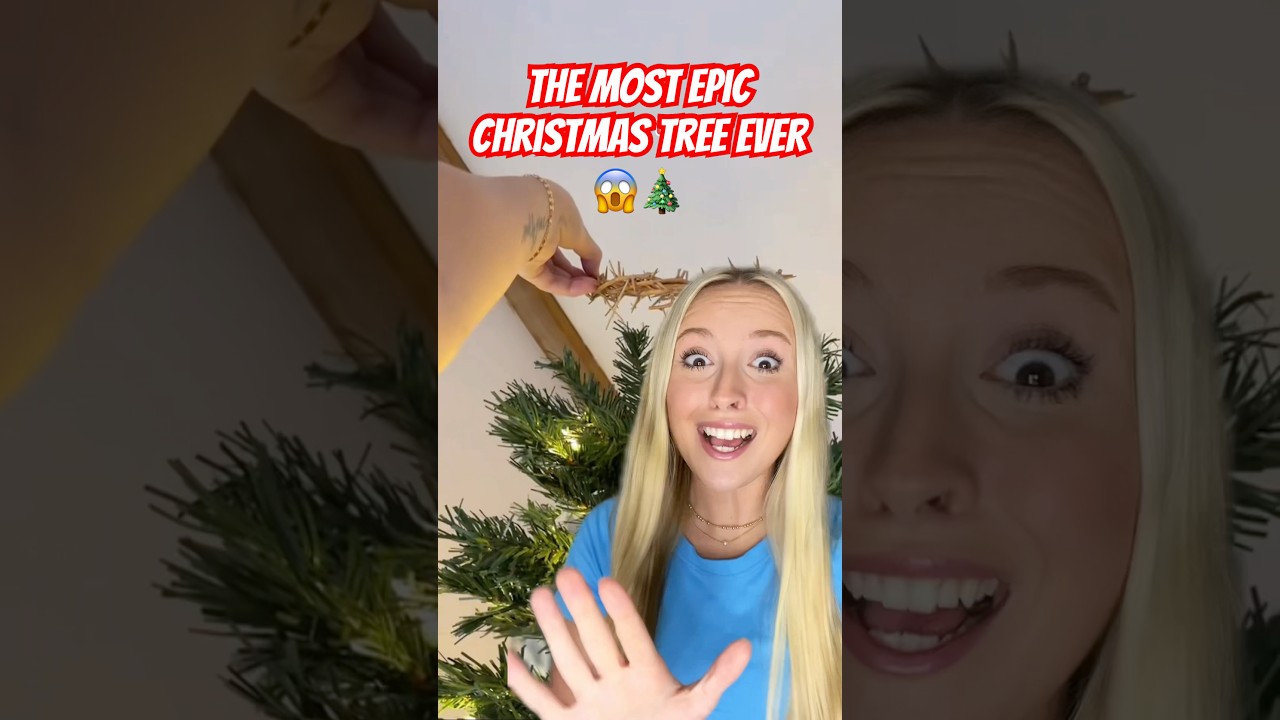 The Most EPIC Christmas Tree!🎄😱 #christmas #Jesus #bible #heaven #christian #shorts