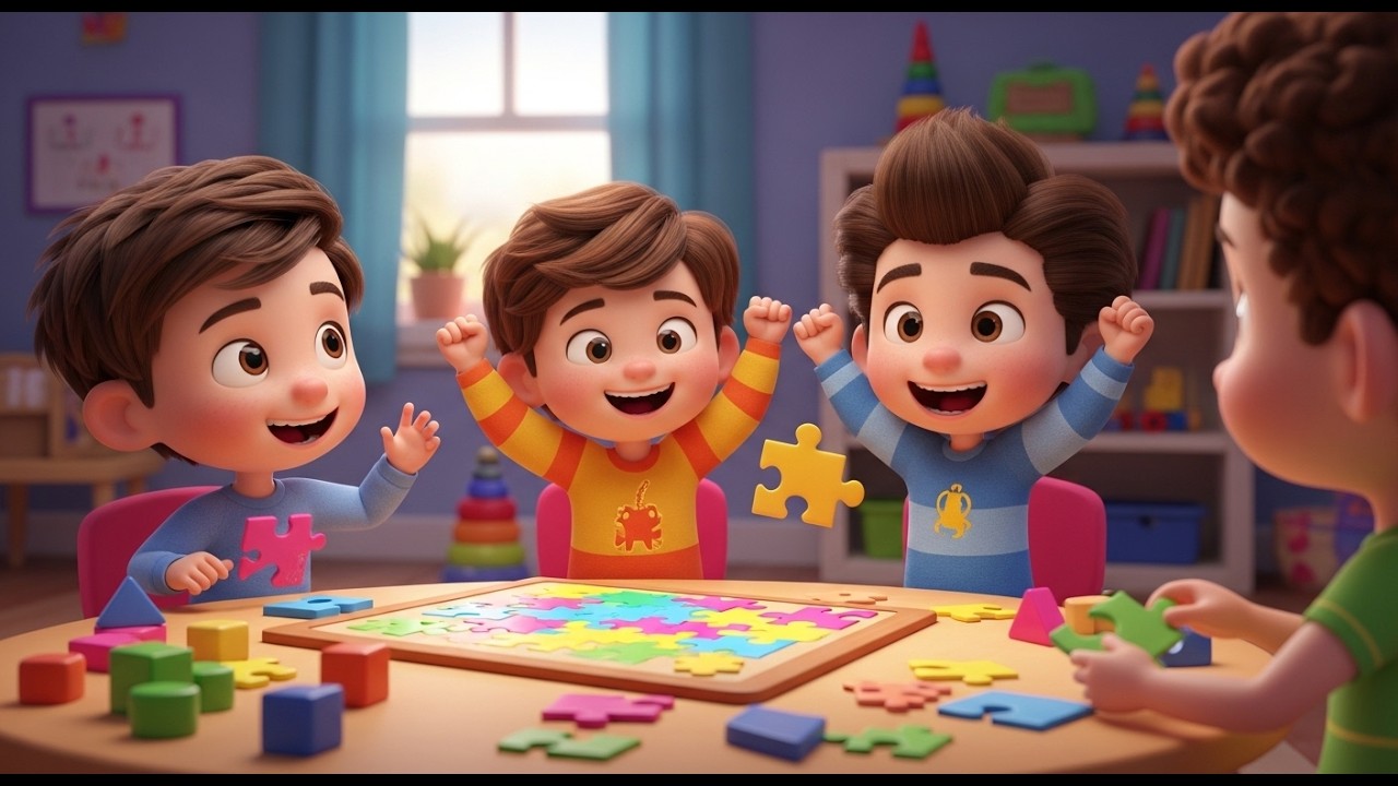 Puzzle Song | Fun Learning Song for Kids | Nursery Rhymes & Educational Songs