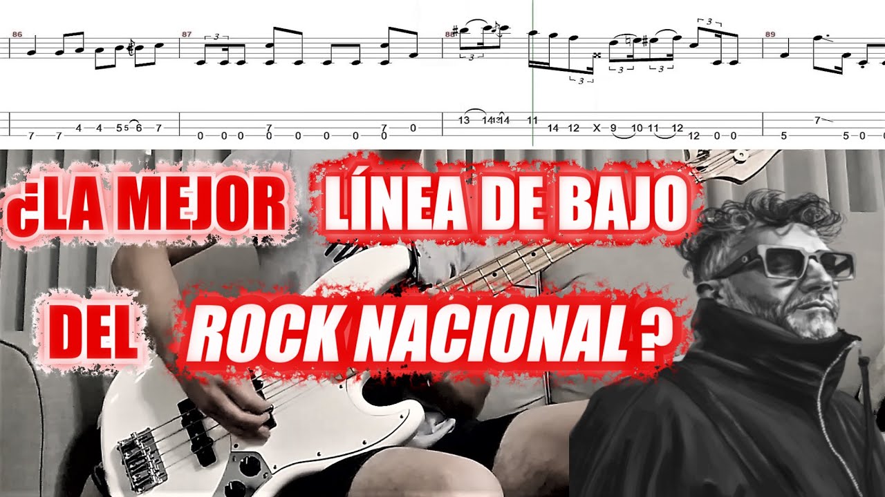 A Rodar Mi Vida + Mariposa Tecknicolor - Cover de Bajo + TAB Original | Fito Páez