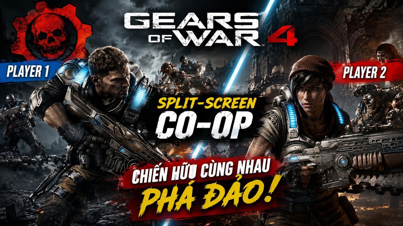 Gears of War 4 Full Campaign Local Co-op [Split Screen - 4K PC  - No Commentary]