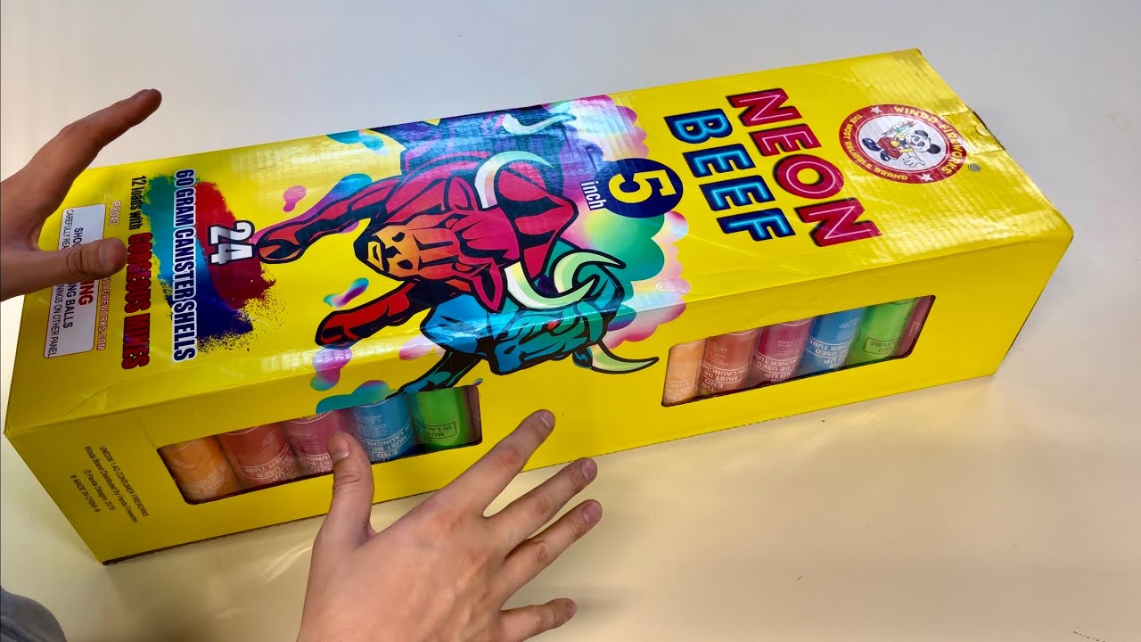 NEON BEEF 5” CANISTER SHELLS - VERY POPULAR SHELL KIT