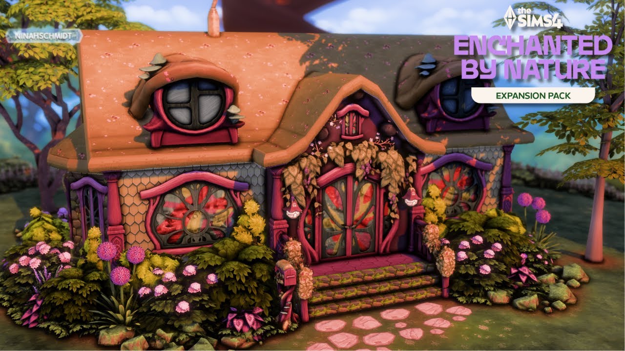 Purple Escape 🧚🏼‍♀️ Enchanted By Nature ✨ The Sims 4 Speed Build | No CC