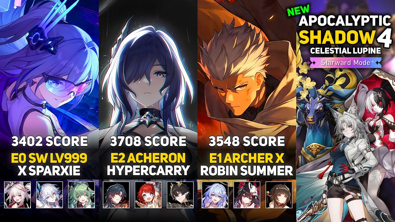 E0 Silver Wolf LV999 & E2 Acheron Hyper & E1 Archer x Robin Summer | Apocalyptic Shadow 4 | HSR 4.5