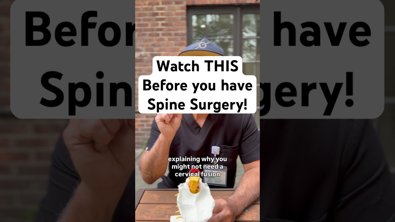 Watch this before you have spine surgery #ACDF #TDR #Fusion #Spine #SpineSurgery #SpineSurgeon ￼