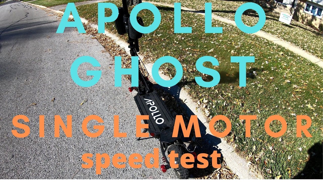 Apollo Ghost  electric scooter  Speed test with GPS (single motor)