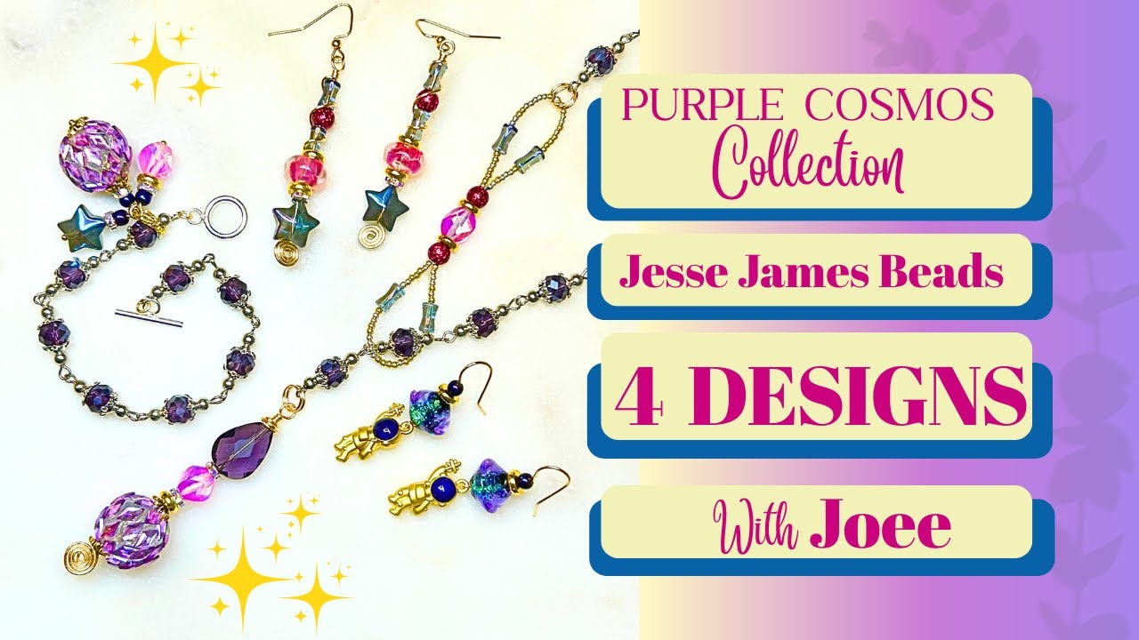 Designs With Purple Cosmos Bead Collection Easy to Make!