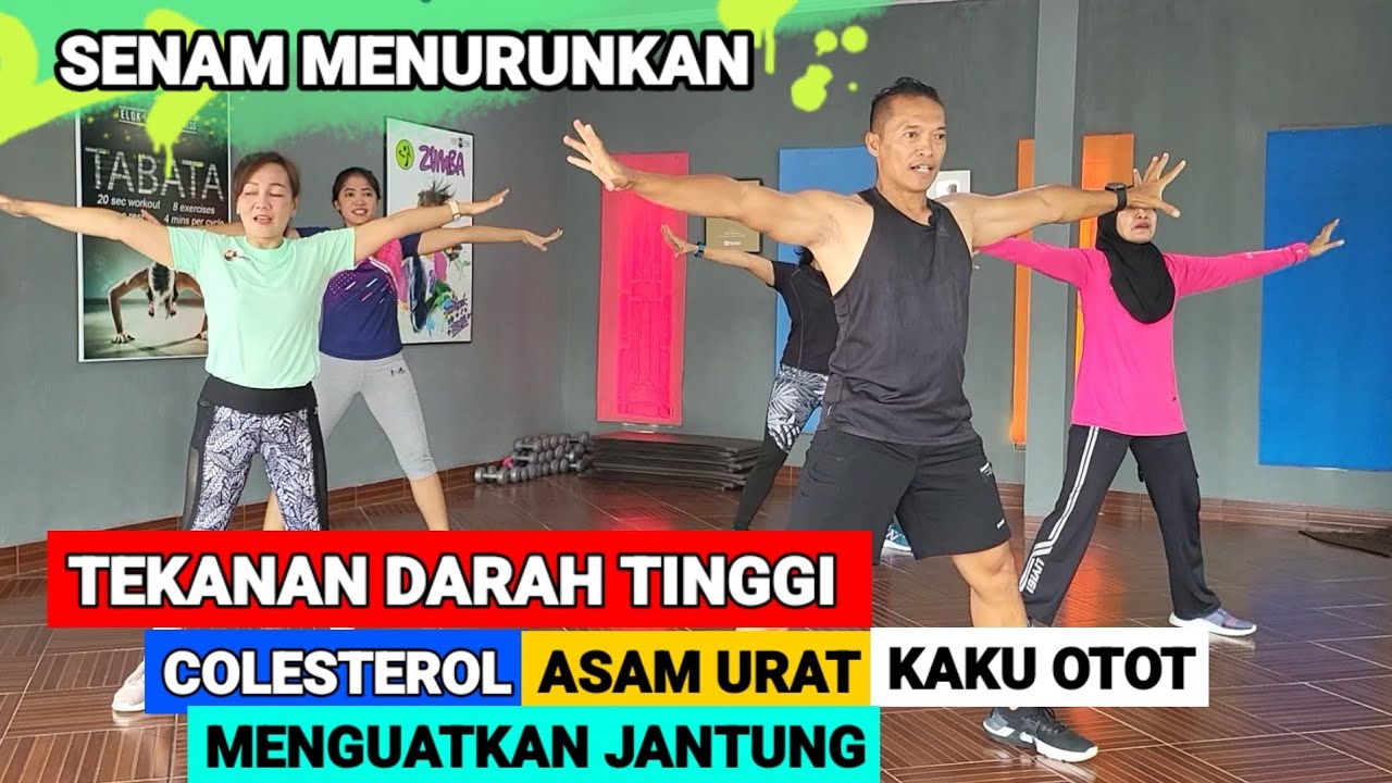 SENAM MENURUNKAN TEKANAN DARAH TINGGI | KOLESTEROL | ASAM URAT | SENAM JANTUNG | KAKU OTOT