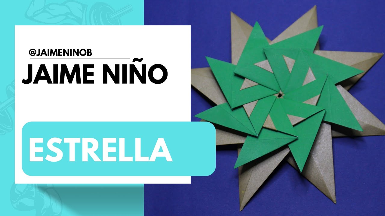 como hacer una estrella de 8 puntas en papel
