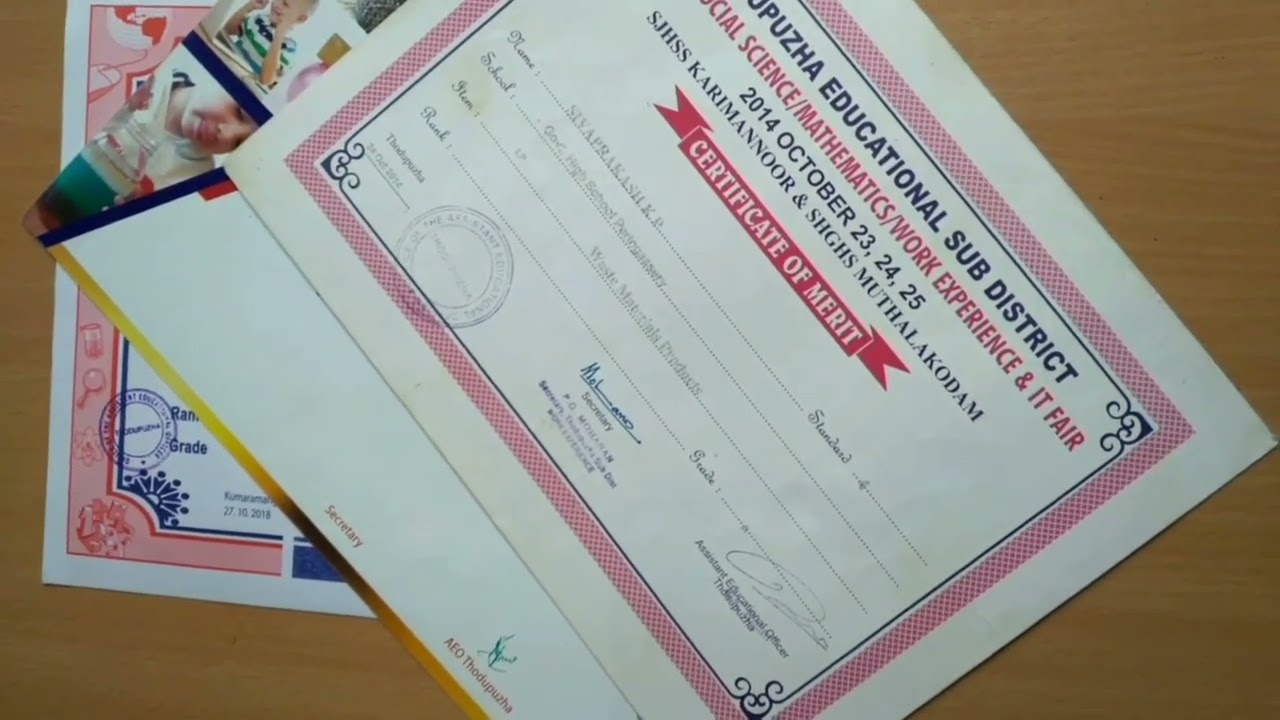 Certificate of Merit | SIVAPRAKASH K P | VLOGS & TALKS ❤