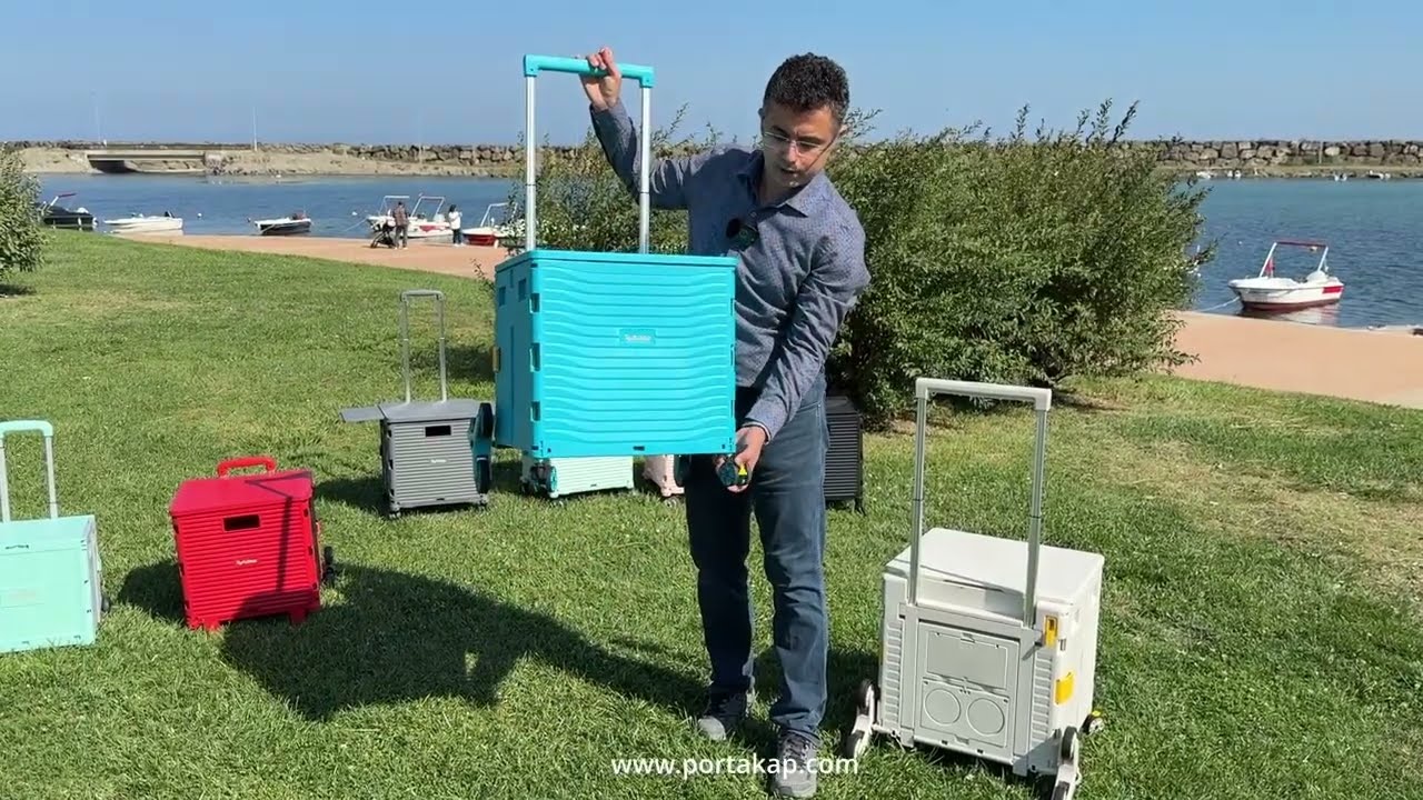 Portakap Katlanır 8 Tekerlekli Alışveriş Arabası Deniyoruz – Ultra Geniş 85 Litre 
