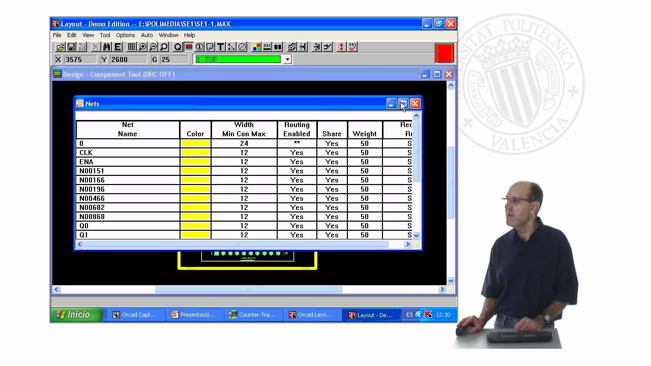Prontuario de OrCAD. Layout: Edición de la PCB (  II) | 24/26 | UPV