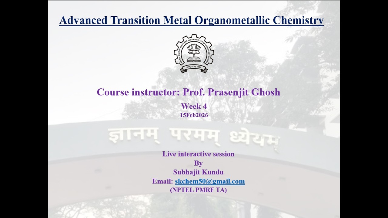 Week 4 Live Problem Solving Session: Advanced Transition Metal Organometallic Chemistry