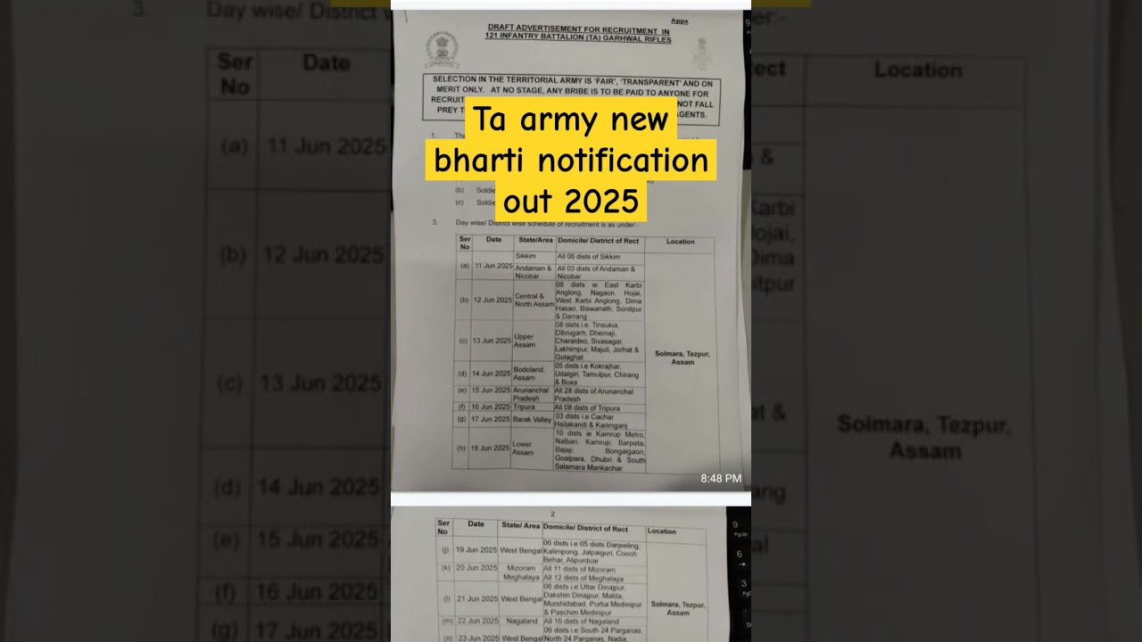 Ta army new bharti 2025 | ta army bharti 2025 #taarmyupdate #taarmybharti2025