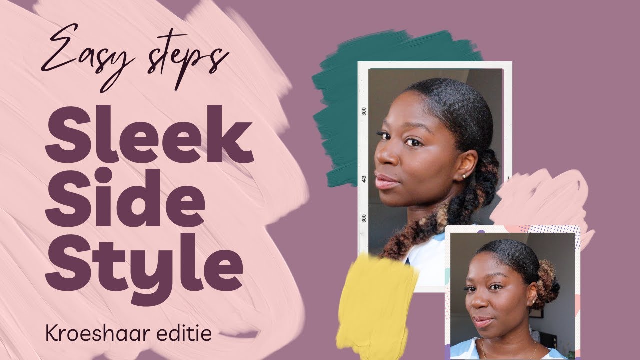 Side part haarstijl voor natuurlijk kroeshaar  | makkelijke stappen voor beginners| Mychaira