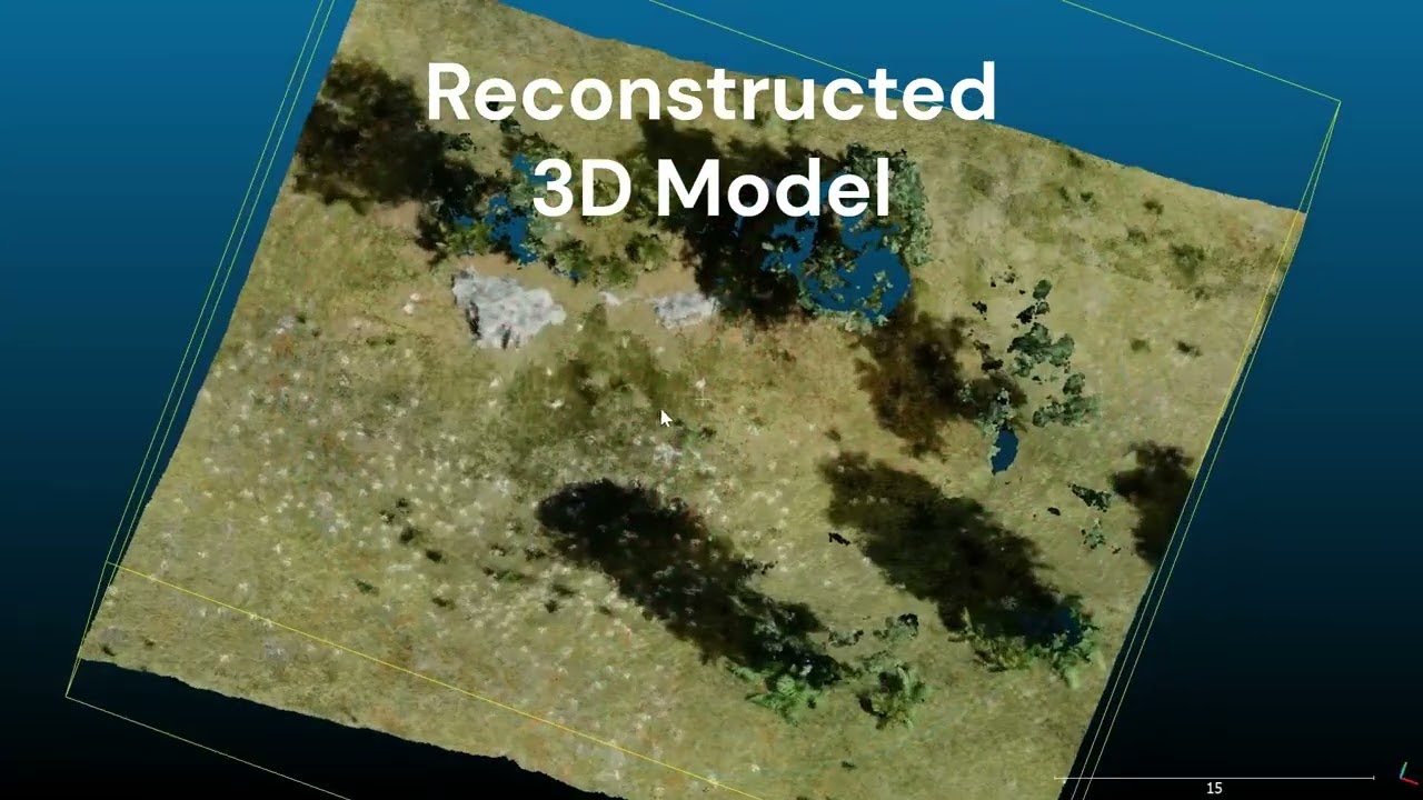 Visual 3D Terrain Mapping by a Robotic Helicopter