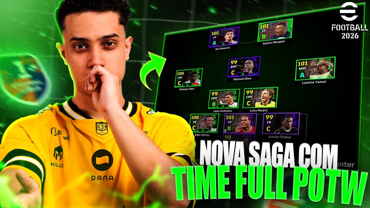 MEU TIME POTW ESTREIOU PRATICANDO O FUTEBOL BONITO no Efootball 2026