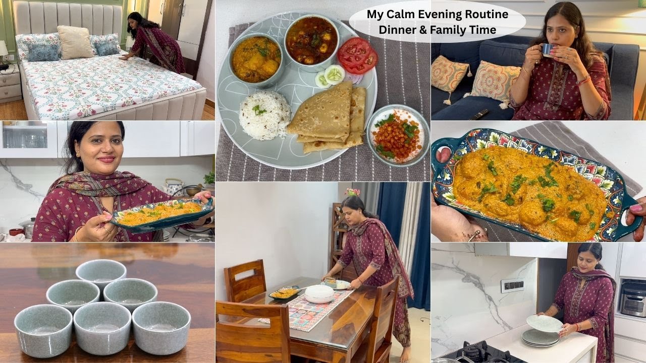 My Calm and Evening Routine 🥘 Yummy DINNER  THALI 🥘 New  Recipes सब उंगली चाटते रह जाएंगेft Nestasia