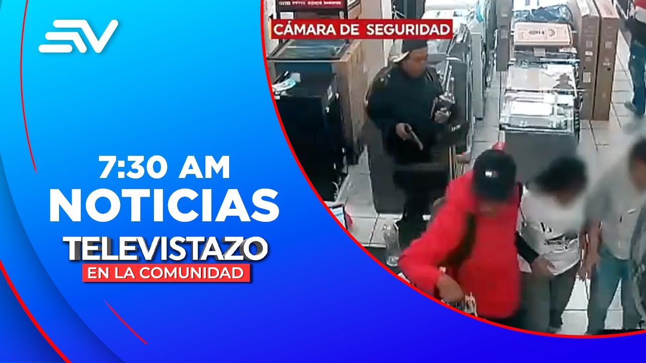 Chillogallo: Dos hombres asaltaron un local comercial la ma&ntilde;ana del lunes  | Televistazo | Ecuavisa
