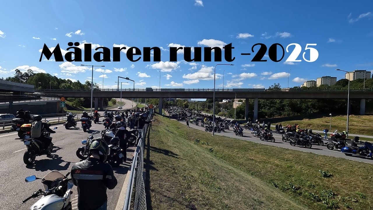 Mälaren runt -2025, film ifrån starten, Turinge kyrka, Sulas MC mm