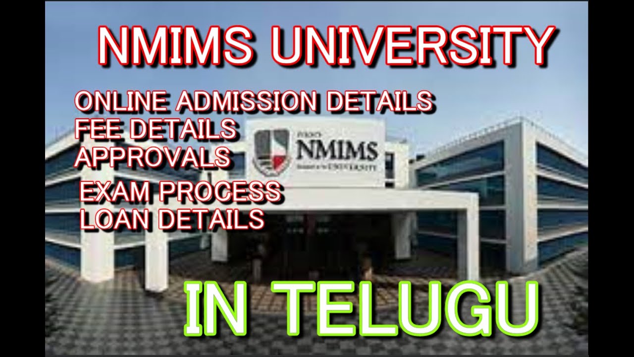 #NMIMSONLINE #nmimsmumbai  Online/Distance details, Fee, Duration, Courses offered in telugu