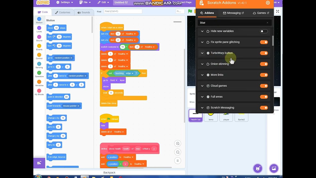 how to change scratch color from purple to blue , scratch tutorial
