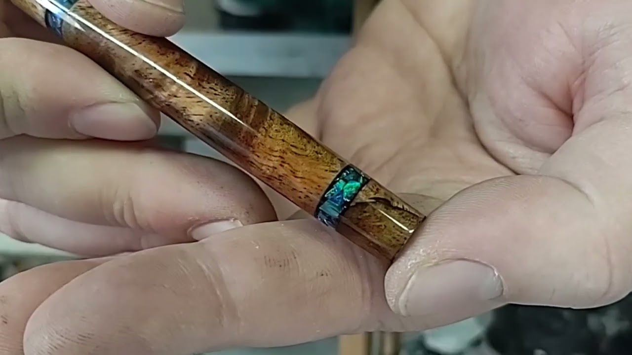 Hawaiian Curly Koa Airfoil and Opal Inlays