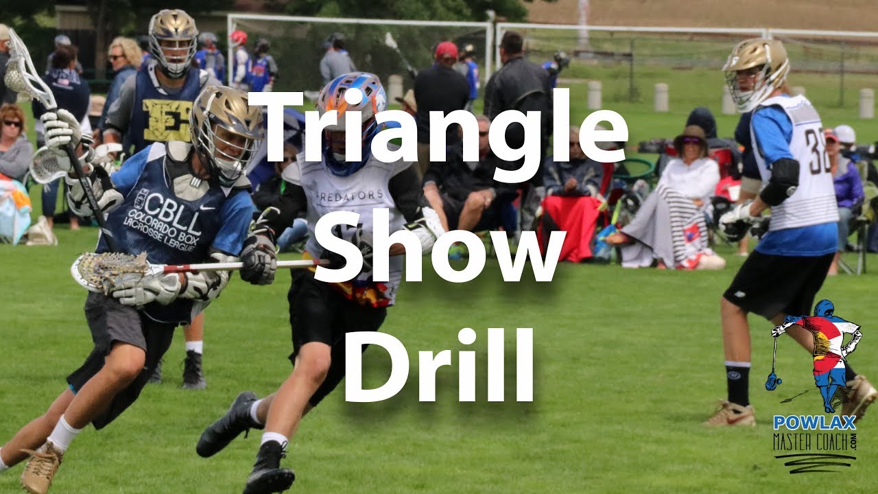 Triangle Show Drill (Adjacent Slide and Recover Drill) | Lacrosse | POWLAX