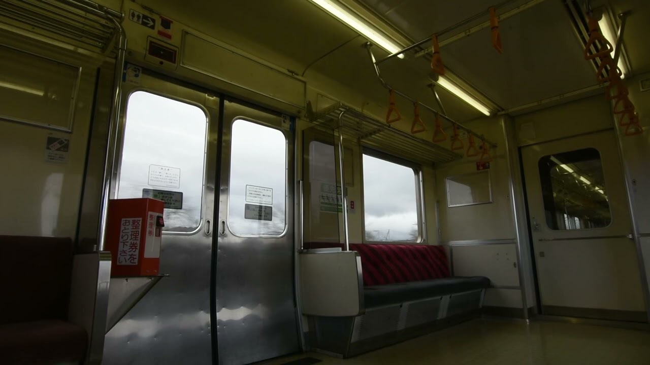 719系5000番台 山形線 サイリスタ位相制御 MT61 走行音・車内　(置賜→赤湯)