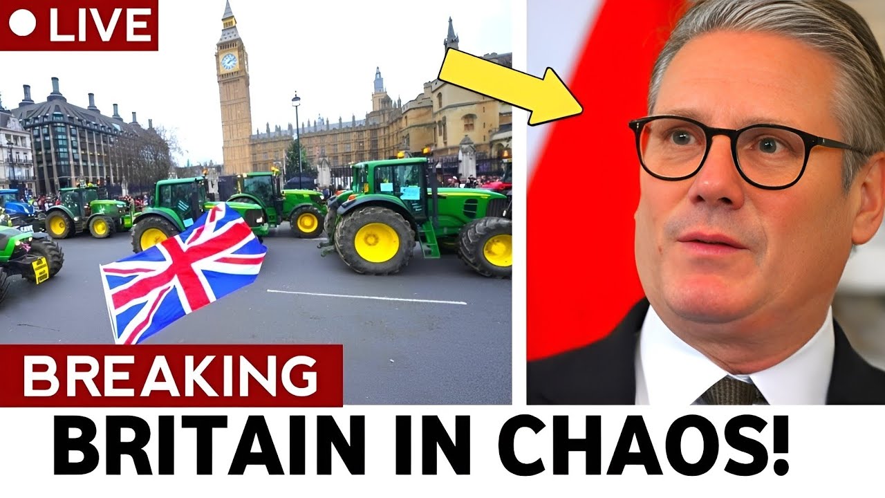 1 MIN AGO: 2,000 Tractors ROLL Into Westminster &mdash; London Traffic HALTED!