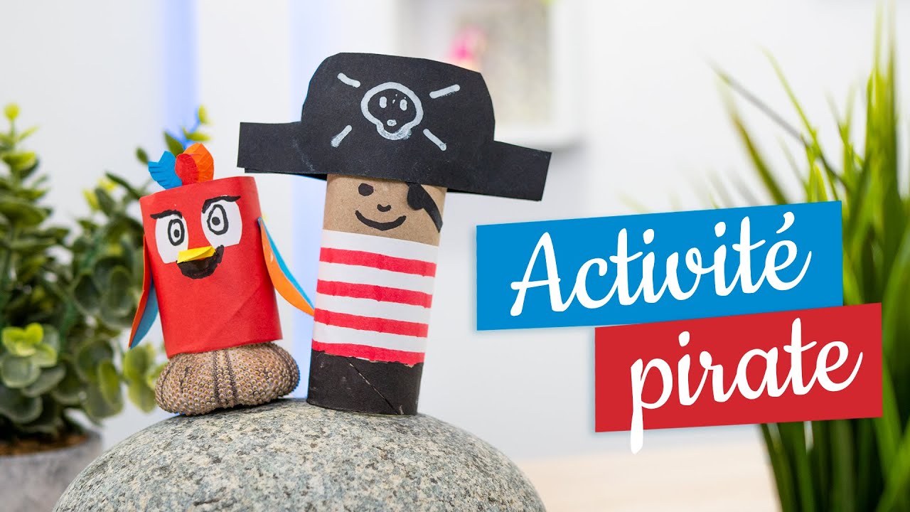 activité manuelle pirate rouleau de papier toilette
