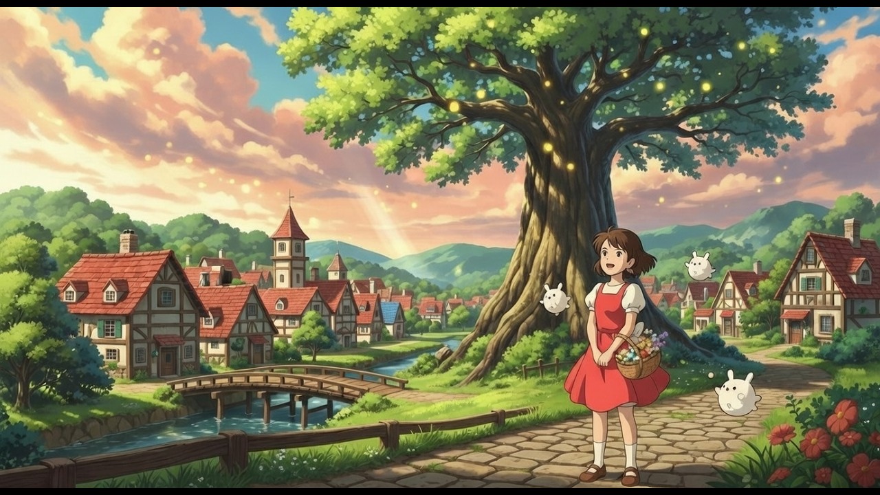You’ll Feel Calm Here 🌱 Cozy Ghibli-Style Anime Ambience for Relax,Sleep