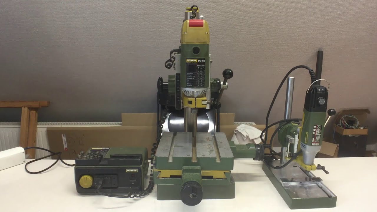Proxxon BFW 40/E, BFB 2000, KT 150 Mill/Drill Combo “Unboxing”/Features