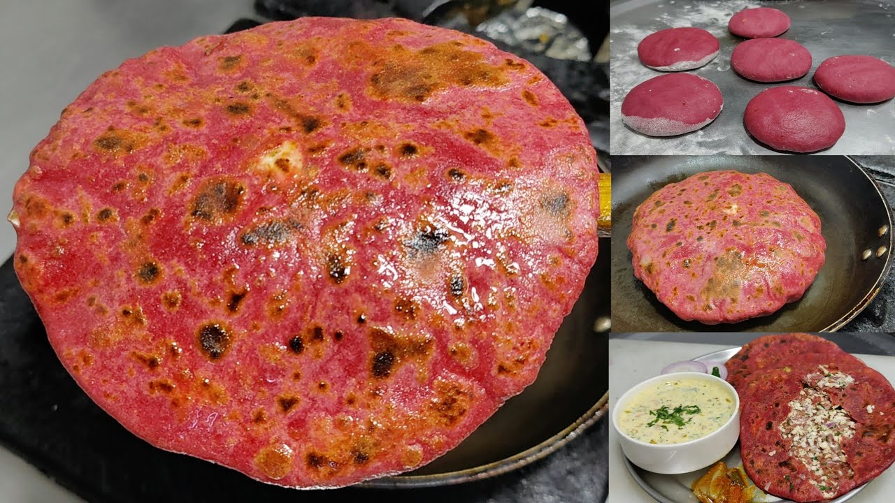 Stuffed Paneer Beetroot Paratha/Paneer Paratha Recipe/Healthy Breakfast Recipe/Chef Ashok