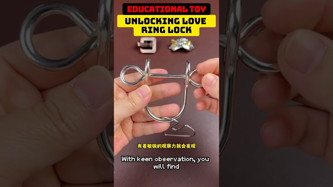 Try Solve the Puzzle 32 | Unlocking Love Ring Lock #mindgames #solvethepuzzle