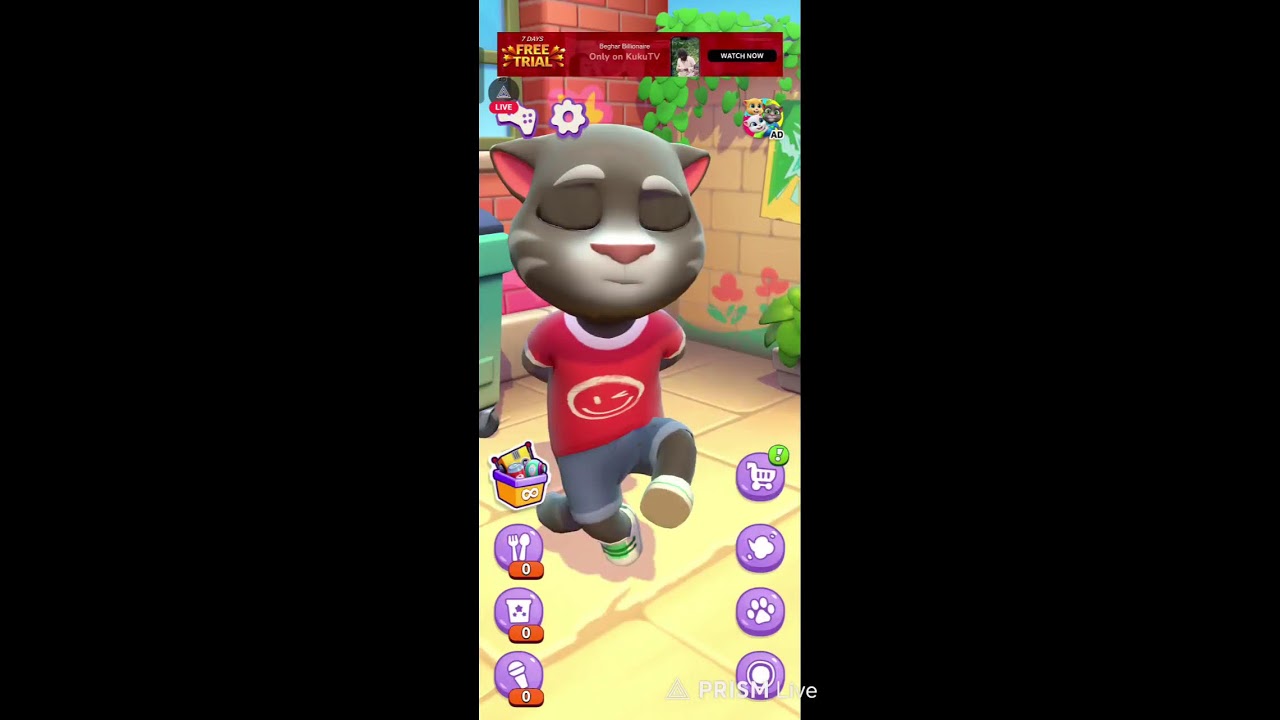talking tom live. #talkingtom #talkingtom2 #tom #funny #live