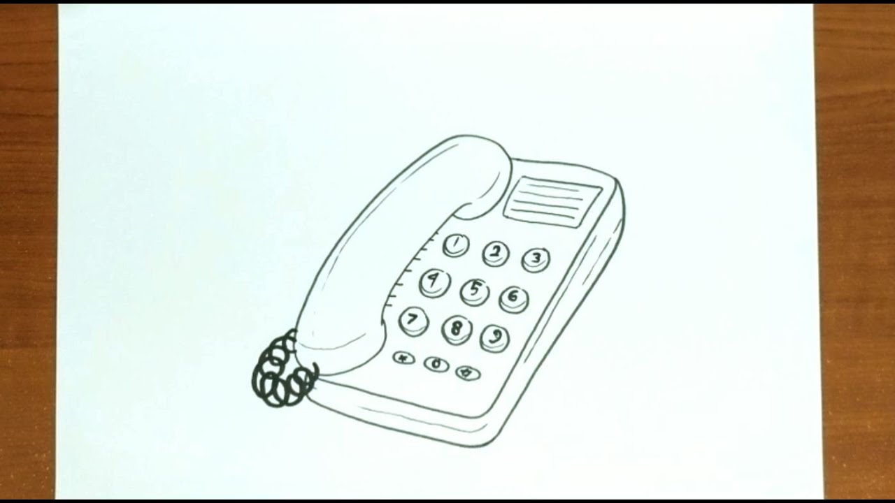 How To Draw TELEPHONE Step by Step