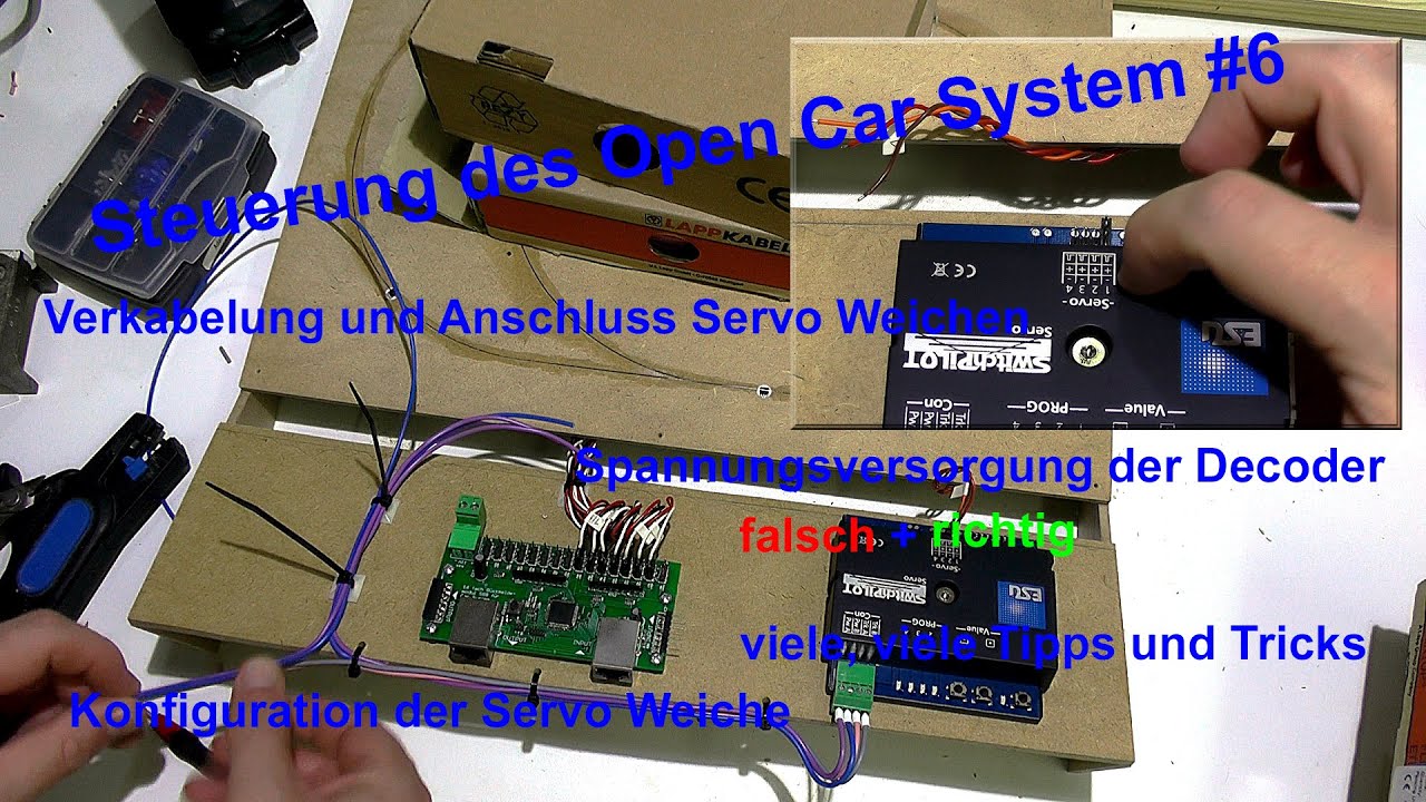 Steuerung des Open Car System #6 – Anschluss Servo Weiche, Spannungsversorgung richtig und falsch