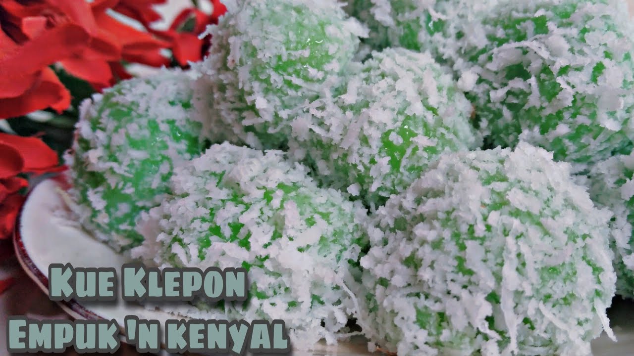 RESEP KUE KLEPON TEPUNG KETAN GULA MERAH KENYAL DAN EMPUK