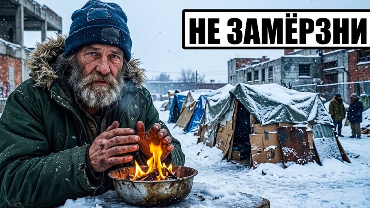 Шок: Как Бездомные Люди Выживают В Палатках Во Время Метелей!