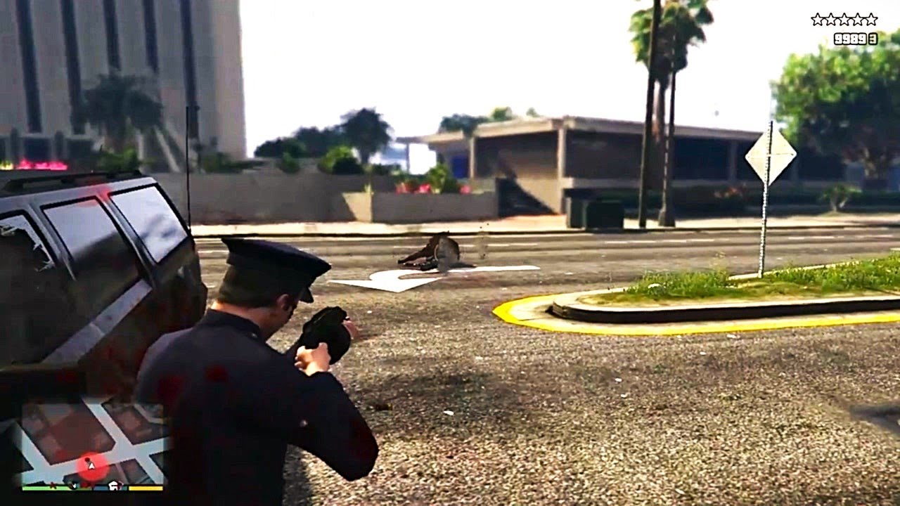 GTA V Massive Police Battle in Los Santos | Ultimate City Chaos