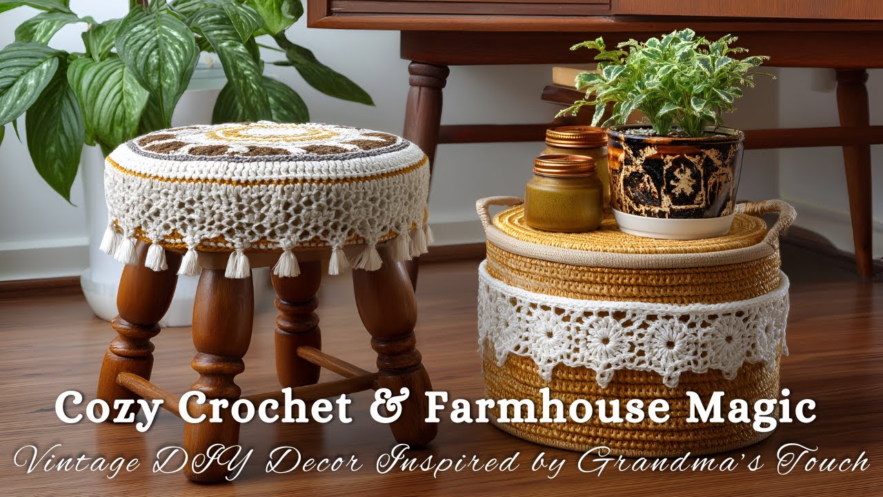 Cozy Crochet & Farmhouse Magic 🧶 | Vintage DIY Home Decor Inspired by Grandma’s Touch