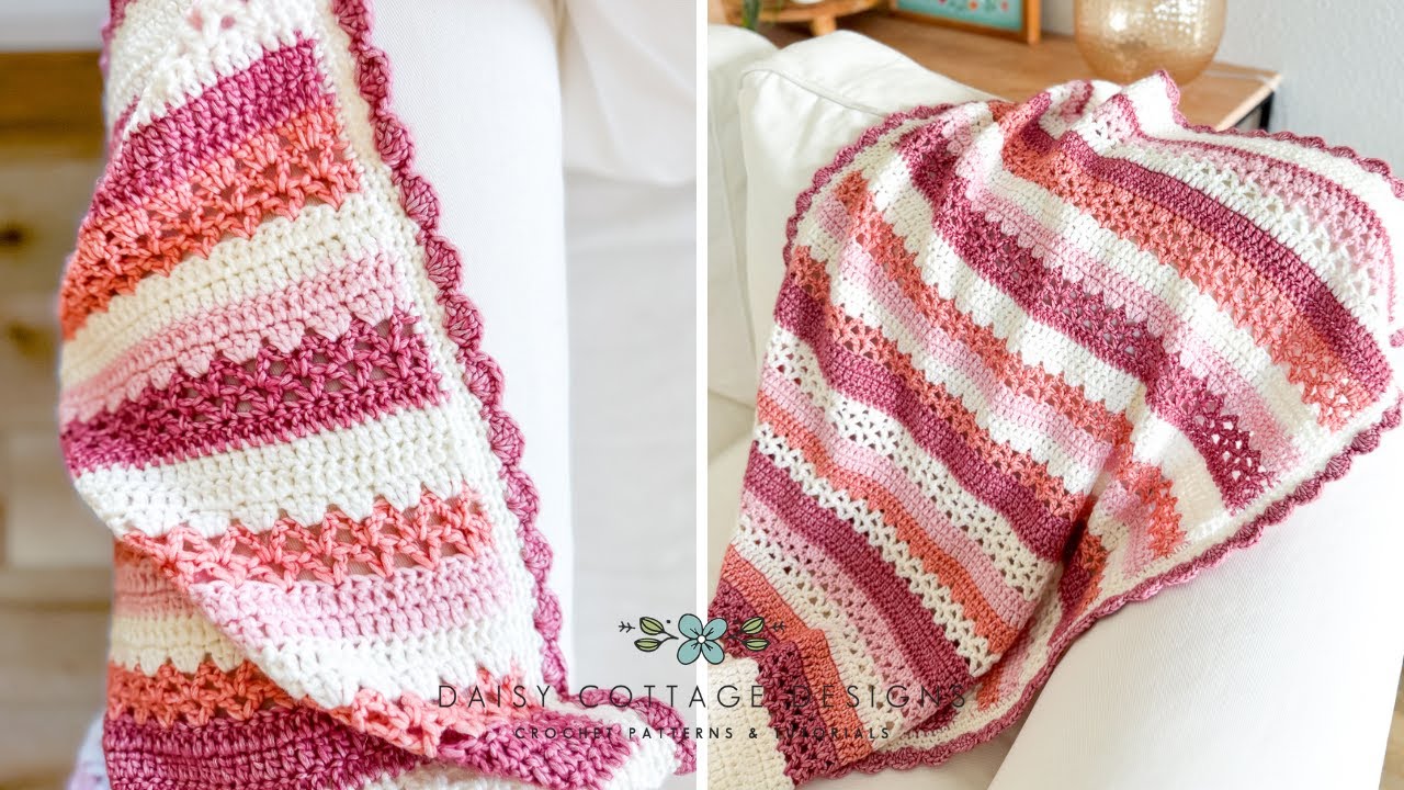 Beginner-Friendly Striped Blanket Crochet Pattern