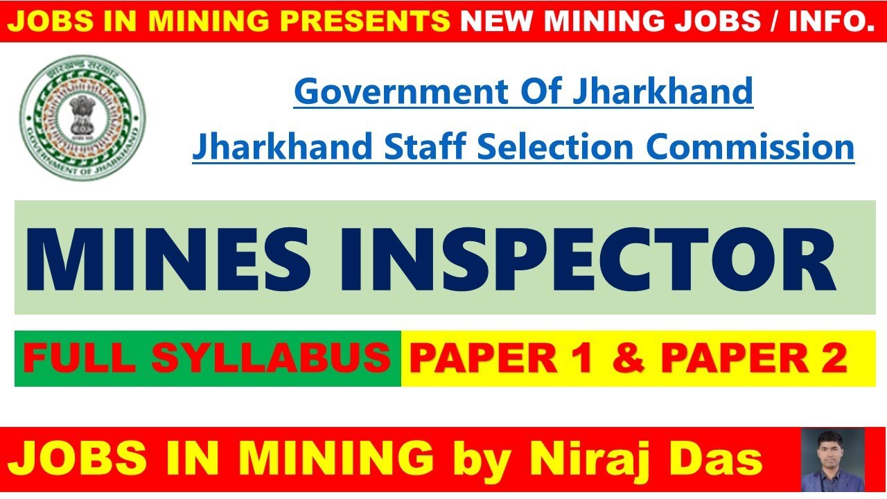 JHARKHAND MINES INSPECTOR SYLLABUS