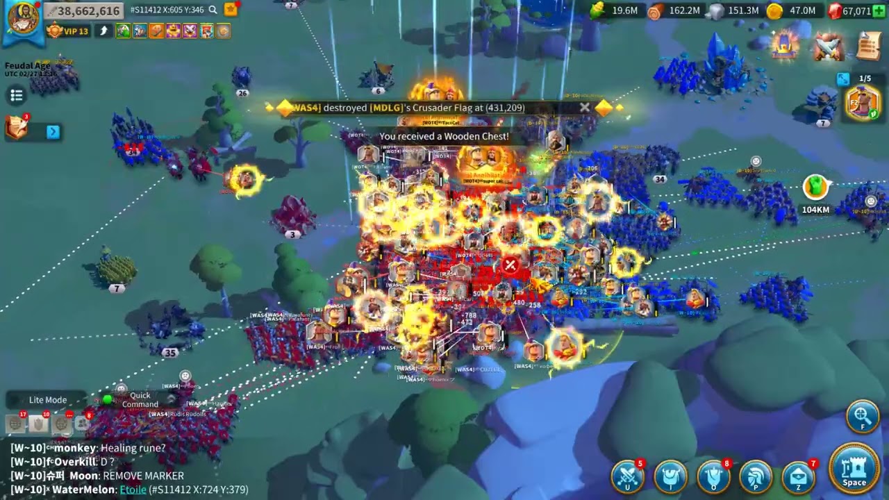 ROK KVK2 3910 vs 3904 Ball fight
