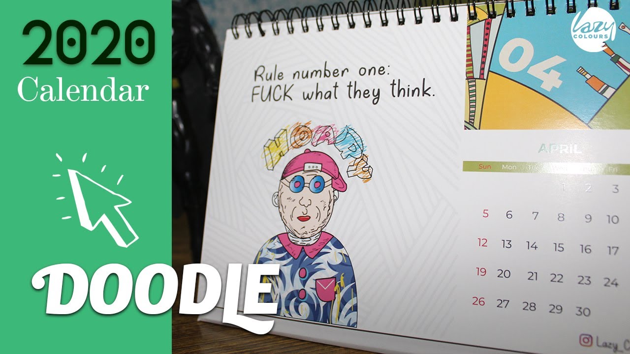 2020 DOODLE Calendar A Fancy thing for your workstation. #2020Calendar #Doodle