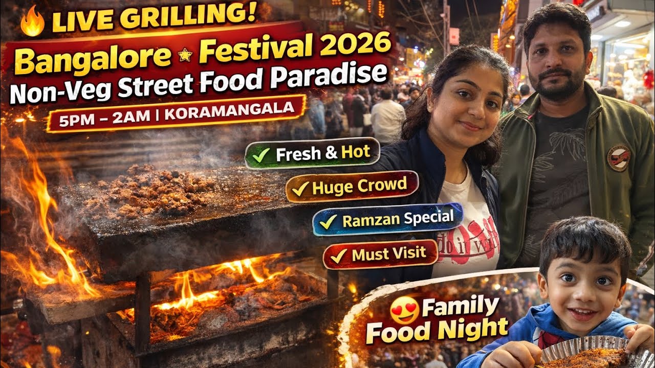 Koramangala Roza Festival Bangalore 2026 | Non-Veg Street Food Paradise | 5PM to 2AM Night Market 🔥