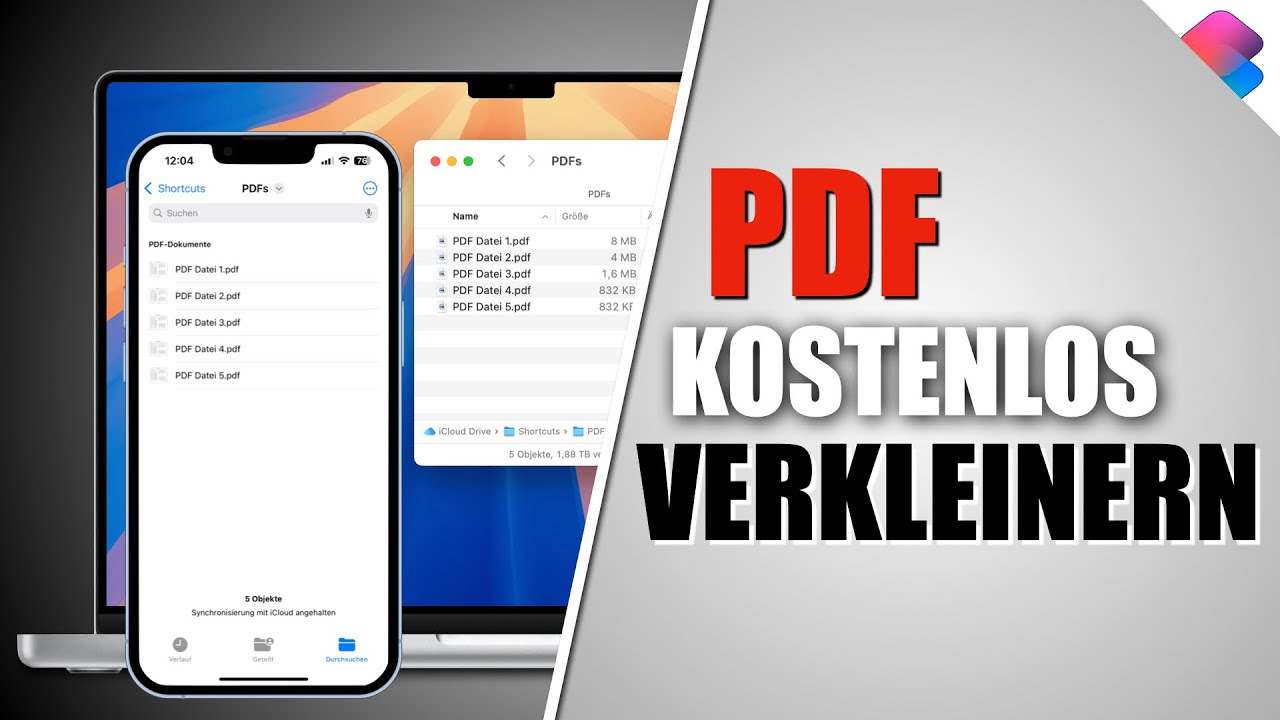 So einfach gehts: PDF-Scans am iPhone, iPad & Mac verkleinern | Apples Kurzbefehle