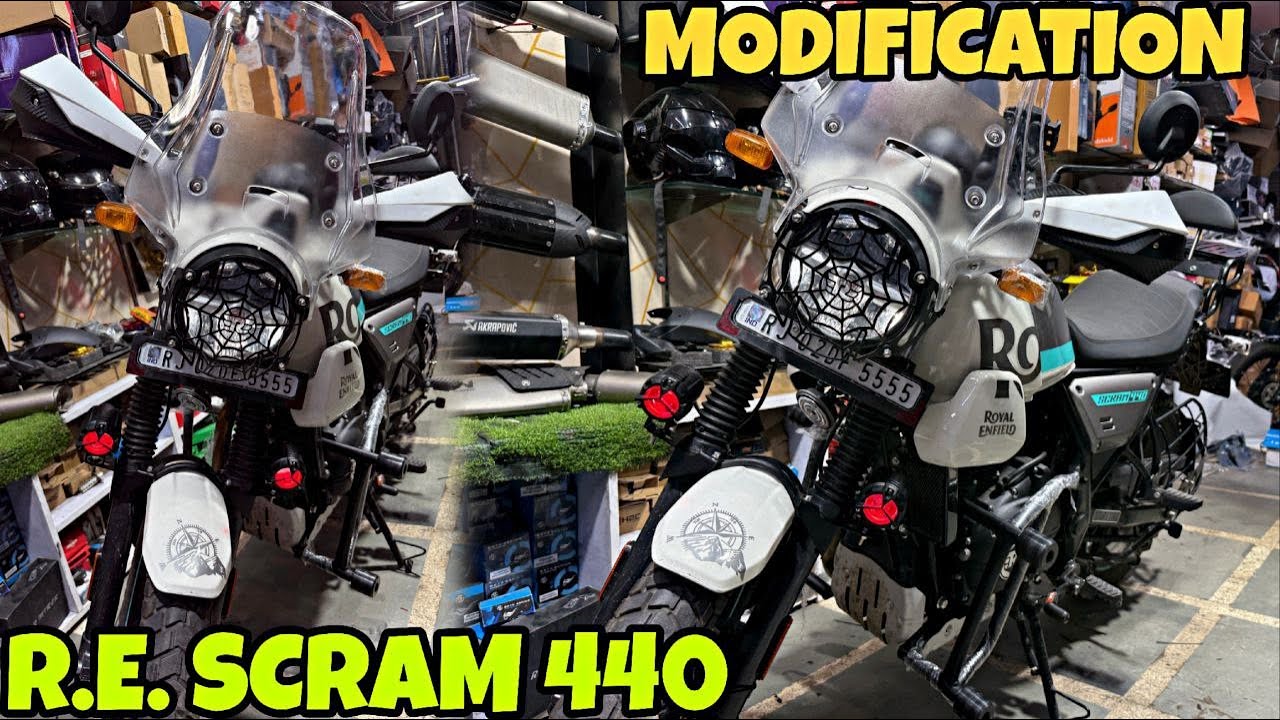 Royal Enfield SCRAM 440 ko kardia Decent Needful Modified 😍 | Top Notch Loadings | TopRack Backrest